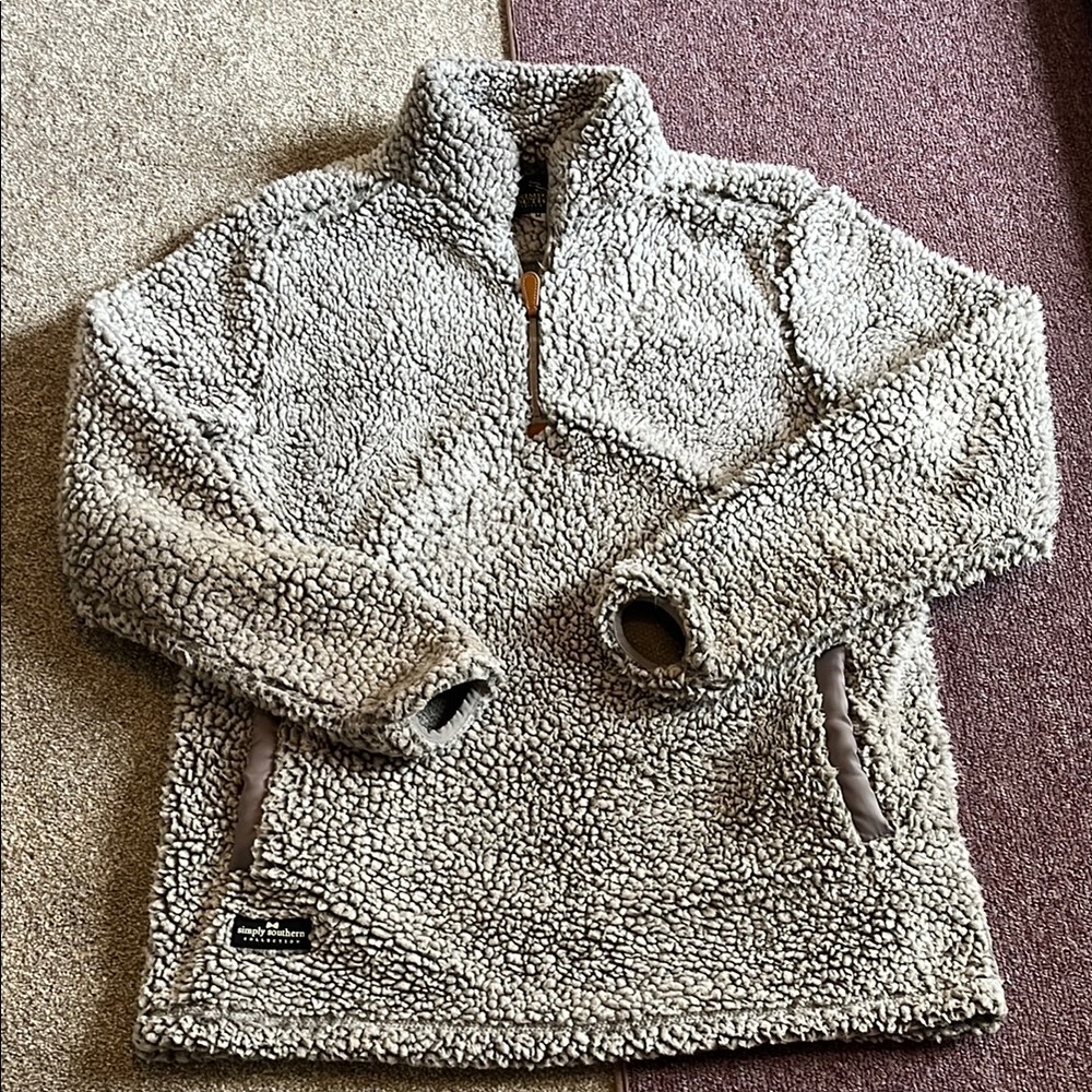Simply Southern Sherpa Fleece Pullover M